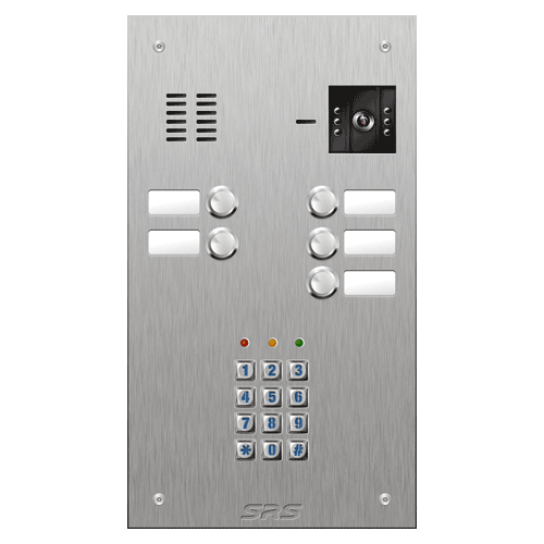 4805/05 05 button vandal resist S Steel video panel, keypad size D