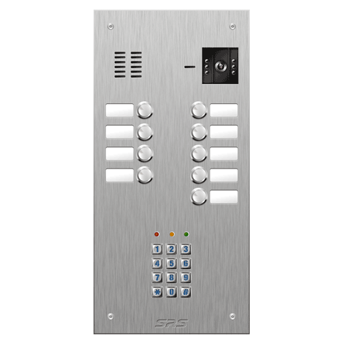 4809/05 09 button vandal resist S Steel video panel, keypad size D2