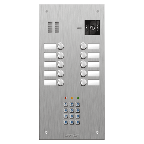 4810/05 10 button vandal resist S Steel video panel, keypad size D2