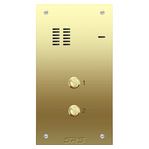 6102 02 way VR audio brass   panel,engravable          size A