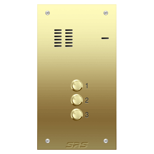 6103 03 way VR audio brass   panel,engravable          size A