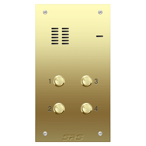 6104 04 way VR audio brass   panel,engravable          size A