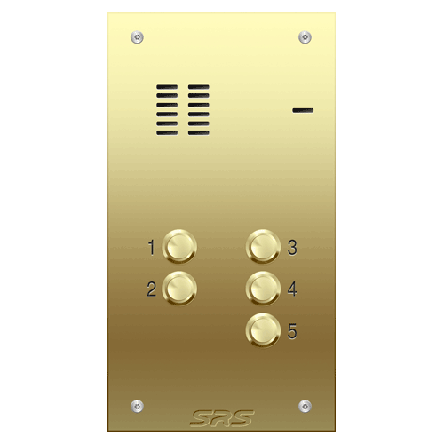 6105 05 way VR audio brass   panel,engravable          size A