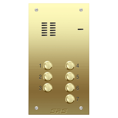 6107 07 way VR audio brass   panel,engravable          size A