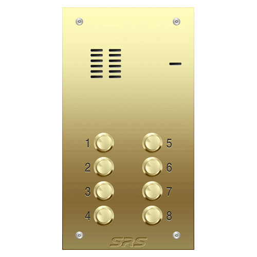 6108 08 way VR audio brass   panel,engravable          size A