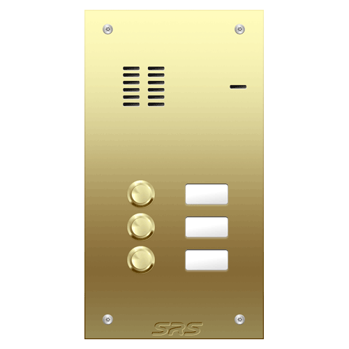 6203 03 way VR audio brass   panel, name wind.         size A