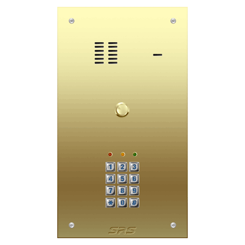 6301/05 01 way VR audio brass   panel, keypad             size D