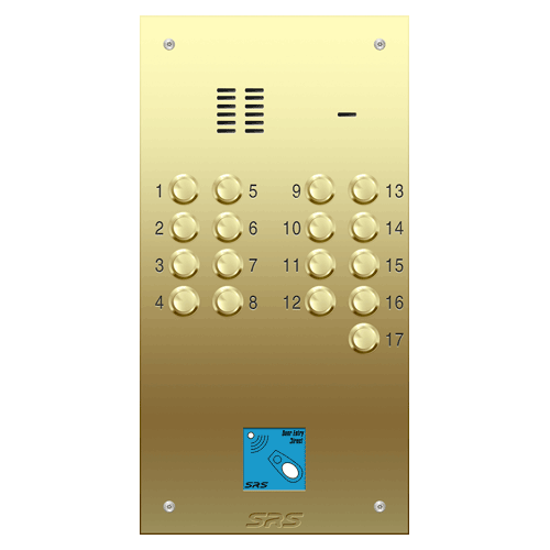 6317/08 17 way VR audio brass   panel, PROX               size D1