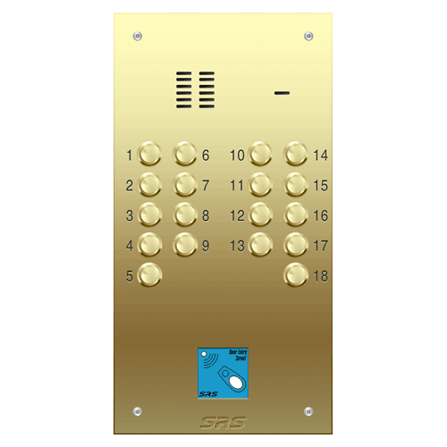 6318/08 18 way VR audio brass   panel, PROX               size D1