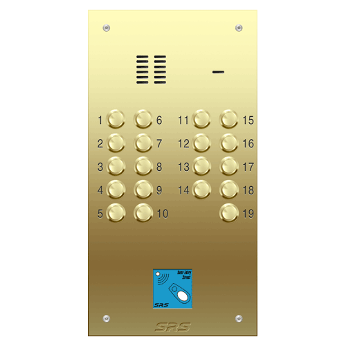 6319/08 19 way VR audio brass   panel, PROX               size D1