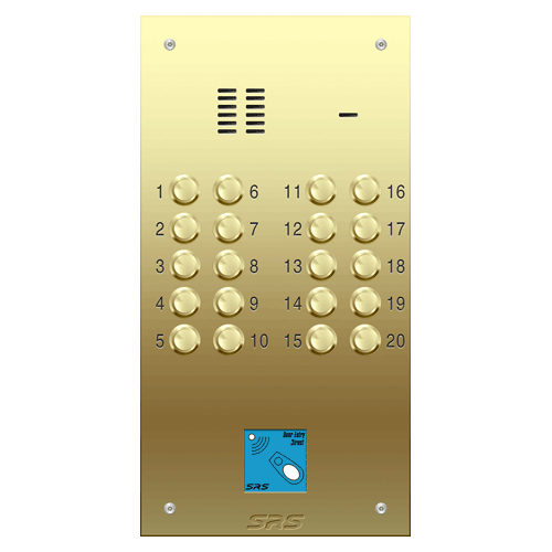 6320/08 20 way VR audio brass   panel, PROX               size D1