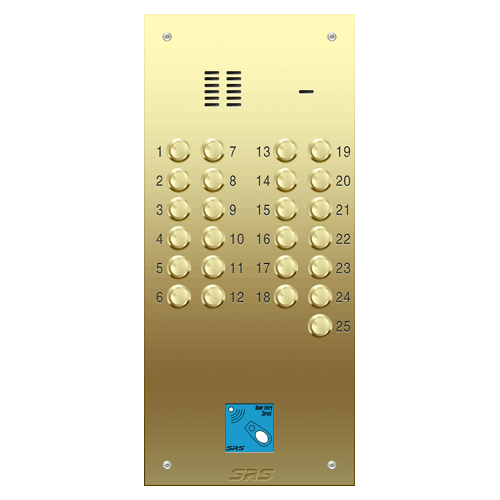 6325/08 25 way VR audio brass   panel, PROX               size D3