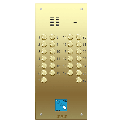 6326/08 26 way VR audio brass   panel, PROX               size D3