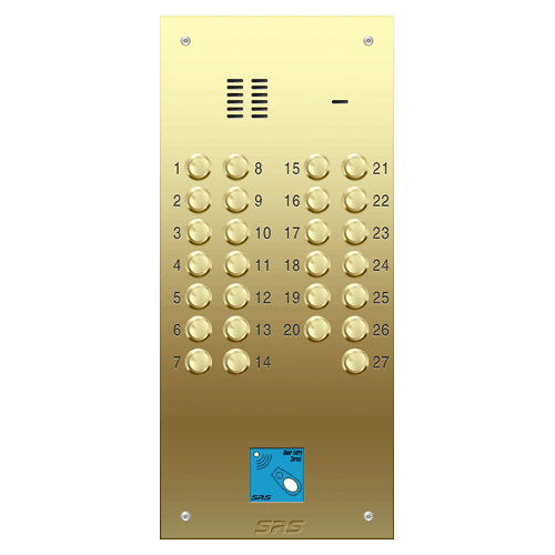 6327/08 27 way VR audio brass   panel, PROX               size D3