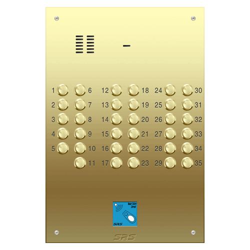 6335/08 35 way VR audio brass   panel, PROX               size D4