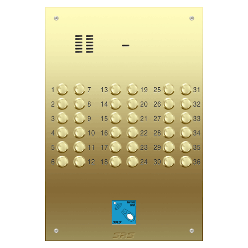 6336/08 36 way VR audio brass   panel, PROX               size D4