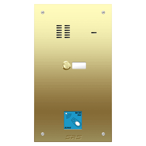 6401/08 01 way VR audio brass   panel, name wind. prox.   size D
