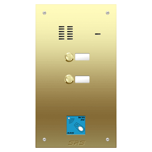 6402/08 02 way VR audio brass   panel, name wind. prox.   size D