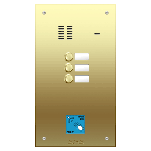 6403/08 03 way VR audio brass   panel, name wind. prox.   size D