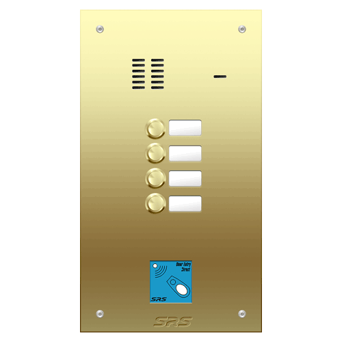 6404/08 04 way VR audio brass   panel, name wind. prox.   size D