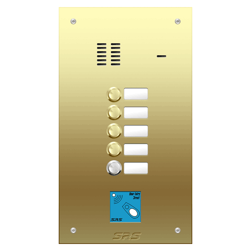 6405/08 05 way VR audio brass   panel, name wind. prox.   size D