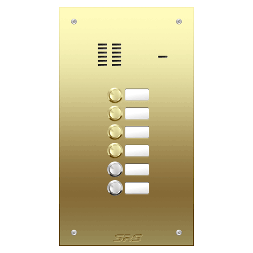 6406 06 way VR audio brass   panel, name window        size D