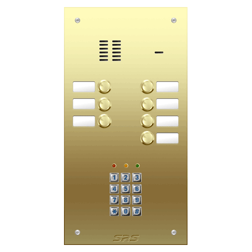 6407/05 07 way VR audio brass   panel, name wind. keypad  size D