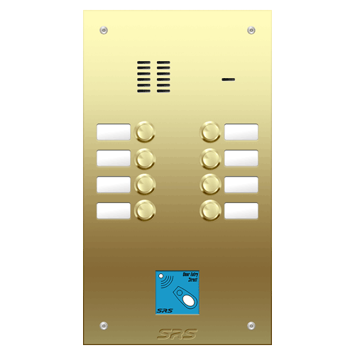 6408/08 08 way VR audio brass   panel, name wind. prox.   size D