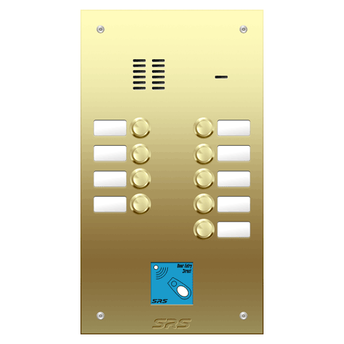6409/08 09 way VR audio brass   panel, name wind. prox.   size D