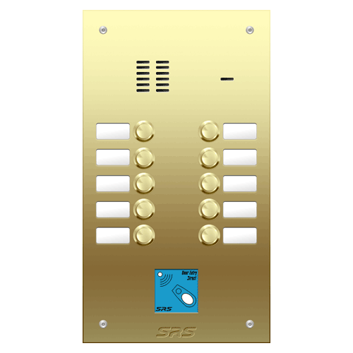 6410/08 10 way VR audio brass   panel, name wind. prox.   size D