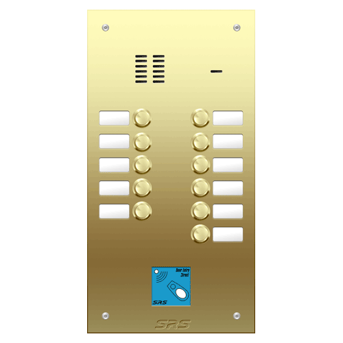 6411/08 11 way VR audio brass   panel, name wind. prox.   size D1