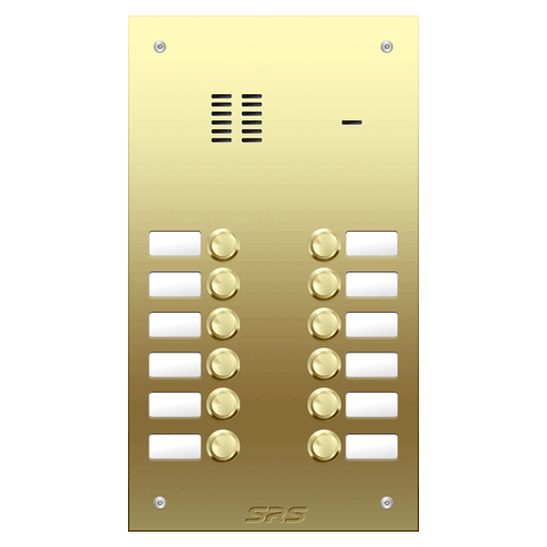 6412 12 way VR audio brass   panel, name window        size D