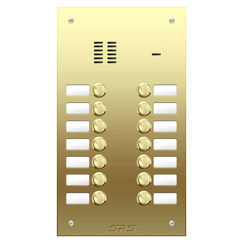 6414 14 way VR audio brass   panel, name window        size D