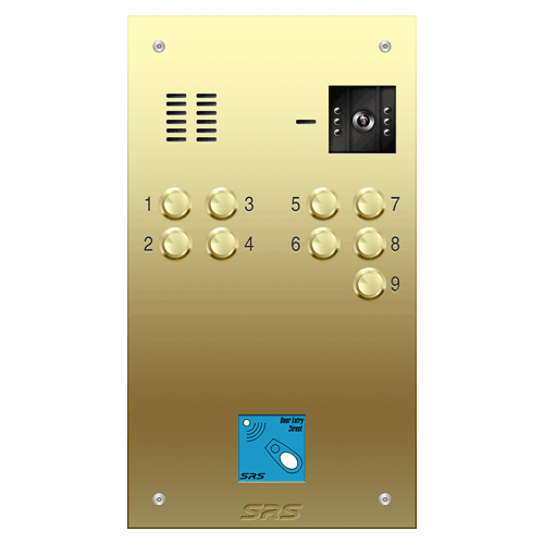 6609/08 09 way VR brass  video panel, prox.               size D