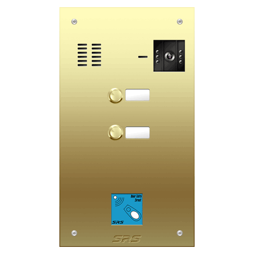 6802/08 02 button Brass   video panel, prox.,  name win.  size D