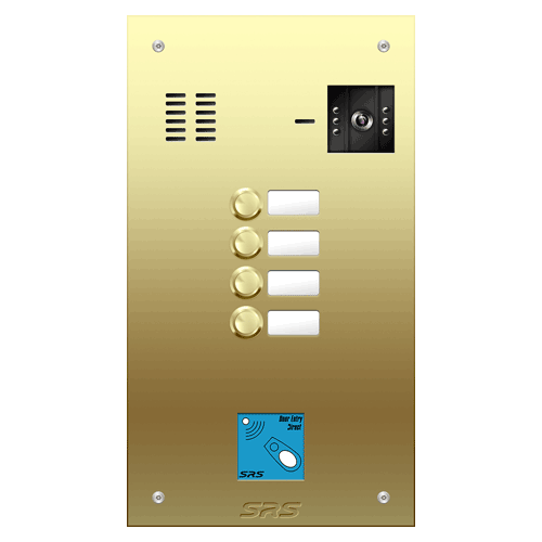 6804/08 04 button Brass   video panel, prox.,  name win.  size D