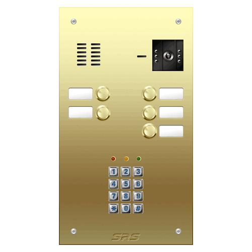 6805/05 05 button Brass   video panel, keypad, name win.  size D