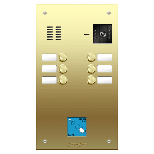 6806/08 06 button Brass   video panel, prox.,  name win.  size D