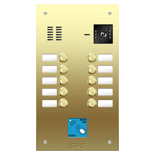 6810/08 10 button Brass   video panel, prox.,  name win.  size D