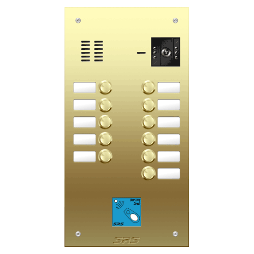 6811/08 11 button Brass   video panel, prox.,  name win.  size D