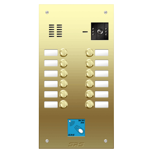 6812/08 12 button Brass   video panel, prox.,  name win.  size D