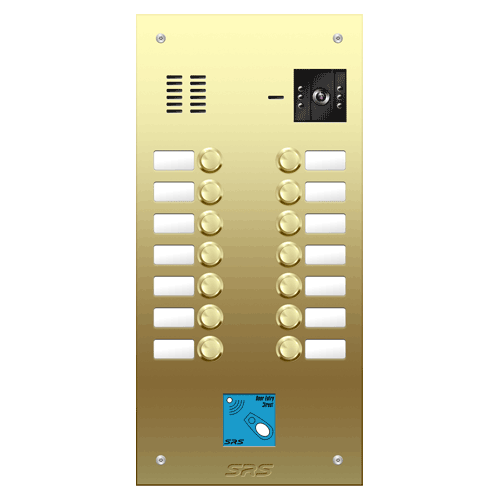 6814/08 14 button Brass   video panel, prox.,  name win.  size D
