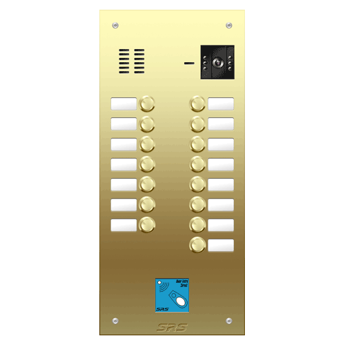 6815/08 15 button Brass   video panel, prox.,  name win.  size D