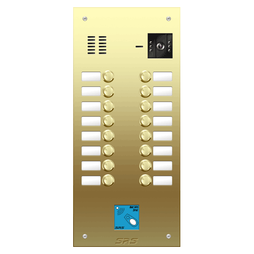 6816/08 16 button Brass   video panel, prox.,  name win.  size D