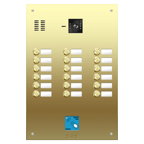 6818/08 18 button Brass   video panel, prox.,  name win.  size D