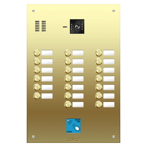 6820/08 20 button Brass   video panel, prox.,  name win.  size D