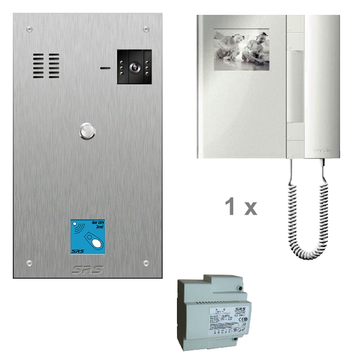 K4601/08 01 monitor kit - stainless steel panel & reader cutout