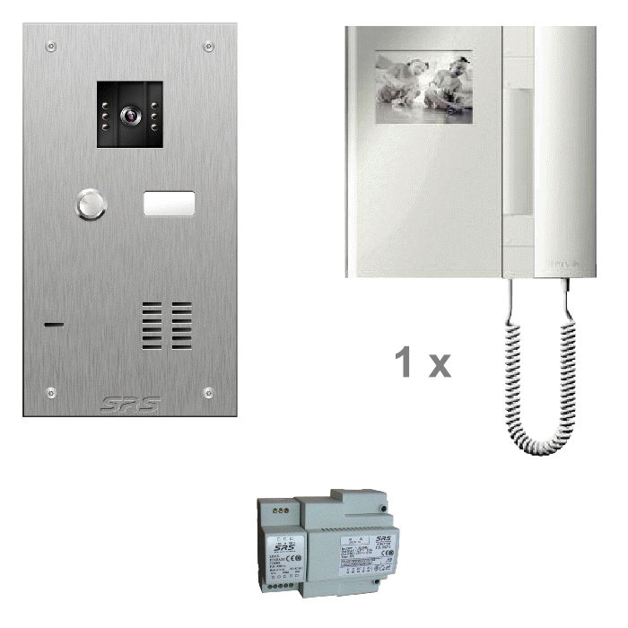 KC4701 01 way colour kit - stainless steel panel & T-line monitor