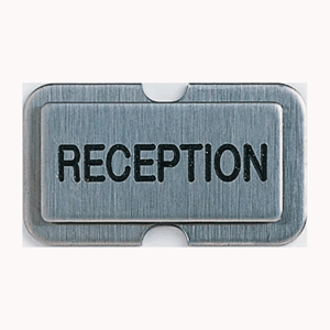 NPRECEP Stainless steel name plate engraved    RECEPTION